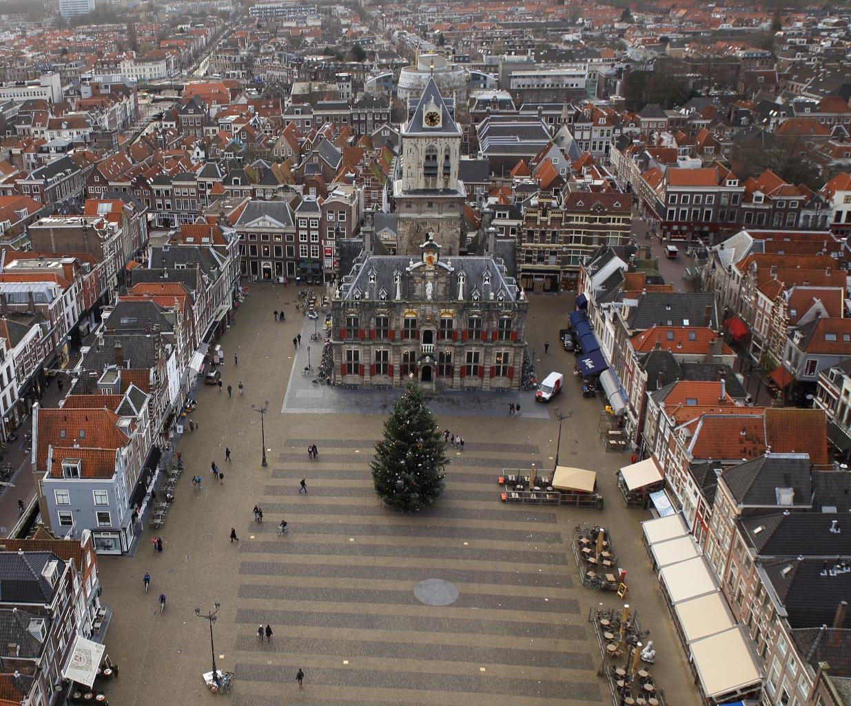 Foto Markt in Delft, Aussicht, Ggenieße ein gutes getränk, Herumlaufen - #1