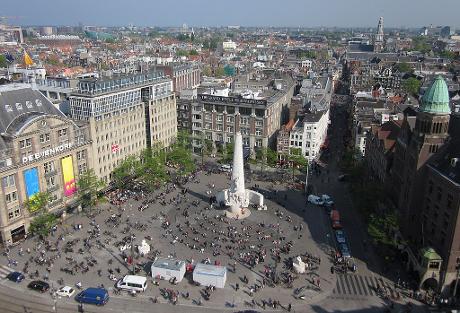 Foto De Dam in Amsterdam, Aussicht, Sehenswürdigkeiten & wahrzeichen, Nachbarschaft, platz, park