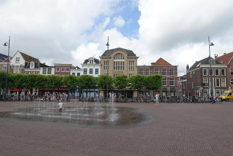 Foto Beestenmarkt in Leiden, Aussicht, Nachbarschaft, platz, park