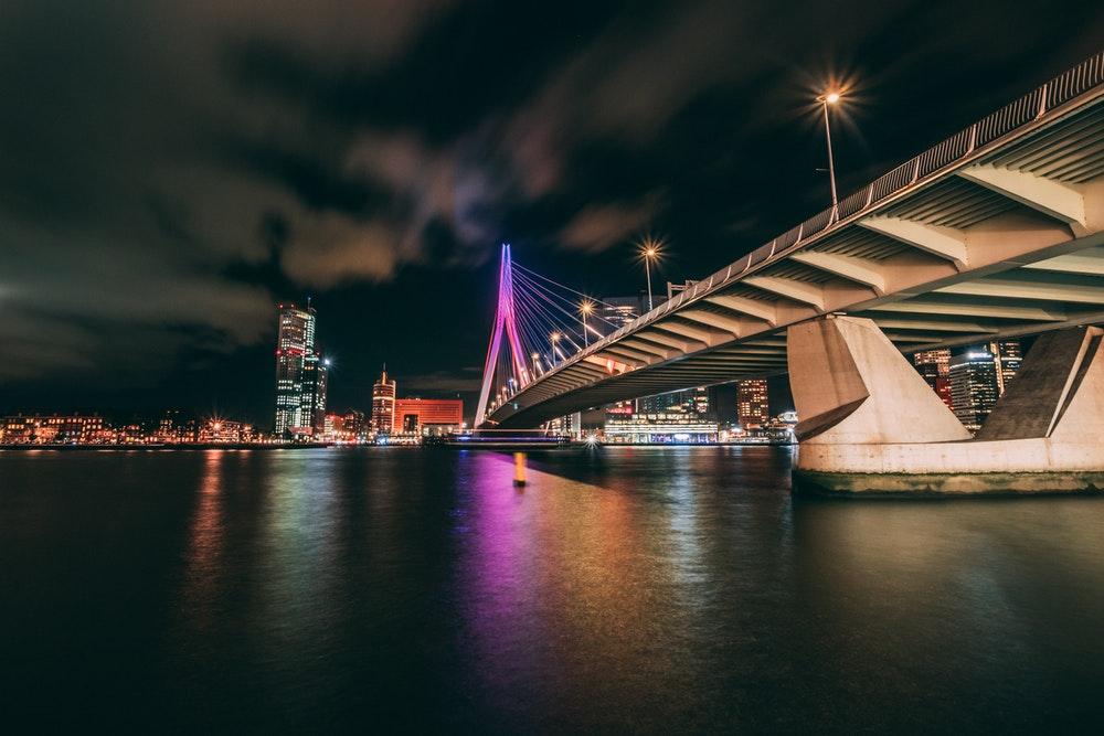 Foto Erasmusbrug in Rotterdam, Aussicht, Besichtigung - #1